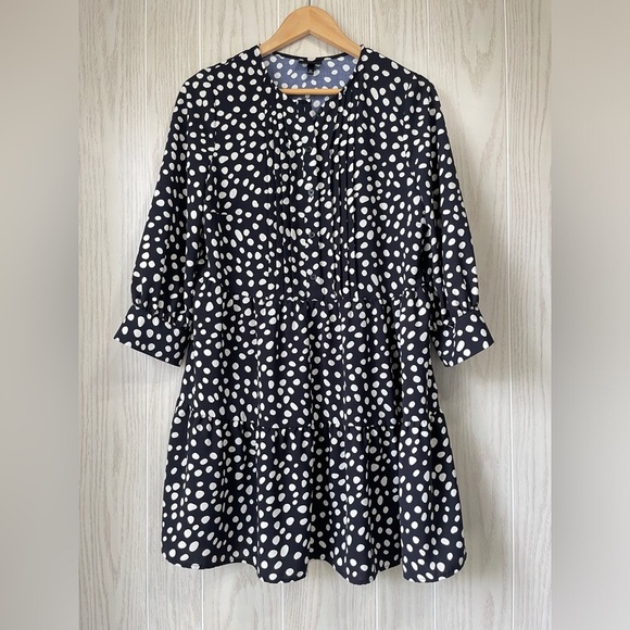 Who What Wear Bishop 3/4 Sleeve Polka Dot Dress Size M NWOT - Picture 1 of 5